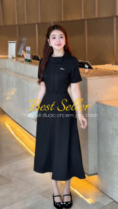 Đầm thiết kế BEMINE cổ lệch dáng dài phù hợp đi làm-B737