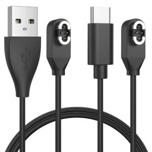 Type C USB pvc Quick Charging Cable For SHOKZ OpenSwim Pro S710 Bone Sound Conduction Headphones 4Pin Magnetic Charger Cord