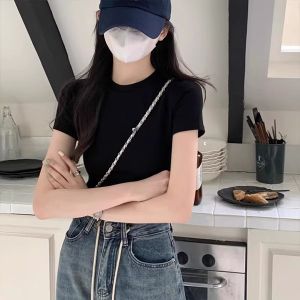 Slim Fit Long Sleeve V-Neck Base Shirt Womens Fashionable Casual Cotton T-Shirt Black Winter Appropriate Innerwear Outerwear