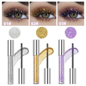 【XZ Beauty】mascara mi Mascara kim cương lấp lánh màu tím trang điểm nối dài uốn lông mi sáng bóng dày màu khô nhanh không thấm nước màu đen mắt kim sa