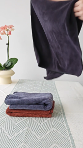 Thickened Towels 2Pcs Dirt-resistant Soft Durable Microfiber 35cm x 75cm Water Absorbent Towel for Salon/Bath Cotton Light Hair Dryer