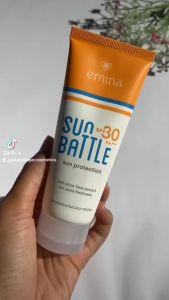 EMINA Sunscreen Series SPF 30 45 Sun Battle Skin Buddy Anti Iritasi BPOM