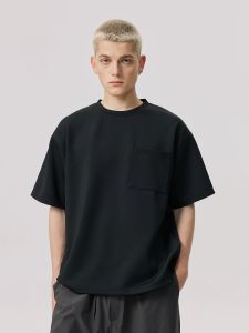 ERICE MADE Tech Fabric Loose Fit Short Sleeve round Neck Mens Functional Style Base Shirt Casual Trendy T-Shirt