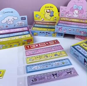 Thước kẻ 15cm hình nhân vật dễ thương: Capybara Laubu Kuromi - VPP Fimy