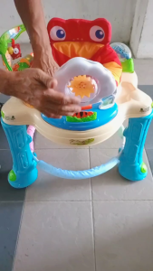 Cathyjoy Baby Walker Round 360 Play Center Toy Jumper Chair with Music Lighting Safe Jumping Stand Adjustable Sit