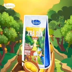 Bột Trà Sữa Hòa Tan Vị Sầu Riêng Lúave 500G - Pha Chế Được 24 Lít Cốt Trà Sữa Nhanh Chóng Tiện Dụng