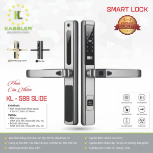 Khóa vân tay cửa nhôm Kassler KL 599TD và KL 599TN bản thường và Plus 2 mặt app TTLock chống nước