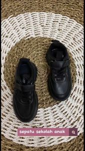 SEPATU SEKOLAH / SEPATU ANAK SEKOLAH / SEPATU ANAK TK SD BERKUALITAS / SEPATU FULL HITAM PREMIUM / SEPATU SEKOLAH ANAK LAKI-LAKI