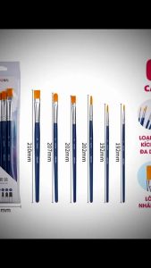 Bộ cọ vẽ chuyên nghiệp Deli - Dùng cho màu nước/ Gouache/ sơn acrylic -Set 4/6 cây - Cọ niken Cọ lông ngựa lông lợn --