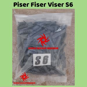 (100 pcs) Piser S6 / Fiser S6 / Viser Tembok 6mm