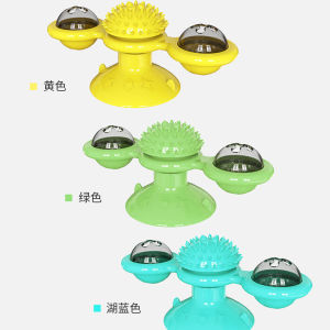 Phụ Kiện Cho Thú Cưng Lần Lượt Cối Xay Gió Đồ Chơi Cho Mèo Turntable Trêu Chọc Đồ Chơi Cho Mèo Trầy Xước Scratcher Tóc Applicator Bàn Chải Cho Mèo Cưng Ăn Snack Đồ Chơi Tương Tác