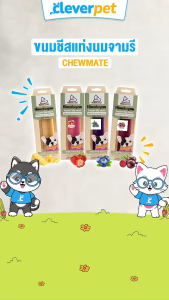 Chewmate ขนมชีสแท่งจามรีขัดฟัน ขนมขัดฟันสุนัข Dog Treat CleverPet