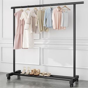 YUYOU | Foldable Simple Single Rod Indoor Outdoor Clothes Drying Rack