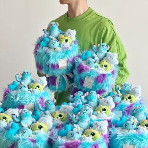 Blue Monster University Sullivan Doll Bouquet Winnie the Pooh Birthday Gift for Girlfriend Best Friend Valentines Day