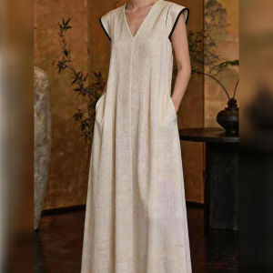 DANTING | Old Money Style French Long Dress Sleeveless