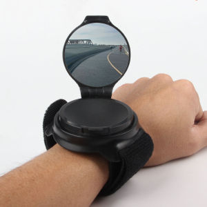 กระจกนูนหมุนได้ 360 องศา กระจกจักรยาน เลนส์อะคริลิก สายรัดข้อมือและสายรัดแขน อุปกรณ์ความปลอดภัยสำหรับจักรยานและรถจักรยานยนต์