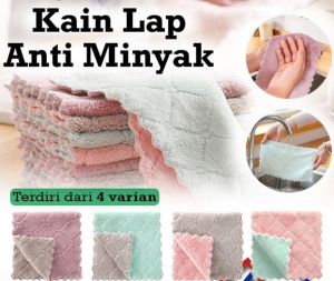 2PCS Kain Lap Piring Anti Minyak Bahan Microfiber / Lap Cuci Piring FUTAKO