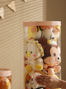 Hisoa Clear Plush Toy Storage Box | Kids Room Organizer for Stuffed Animals & Dolls