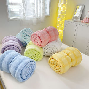 Chăn seersucker Chăn đơn Nữ Hoàng King size mềm mại thoáng khí màu trơn chăn giường thoáng mát