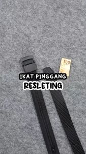 Sabuk Ikat Pinggang Pria Gesper Nylon Canvas Resleting Tactical Military Anti Metal Detector Belt