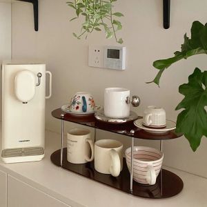 2025 New Ins Perfume Cosmetics Acrylic Storage Rack Water Cup Hand-made Bathroom Storage Desktop Storage Display Stand