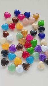 10pcs Large 26x29mm Colored Acrylic Heart-Shaped Spacer Beads for DIY Jewelry Necklaces Bracelets Mobile Phone Chain Accessories