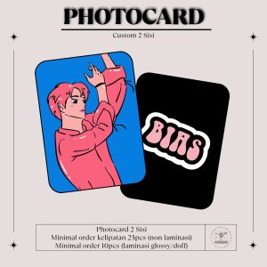 PHOTOCARD CUSTOM 2 SISI (MINIMAL 10pcs)