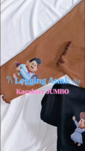 Legging anak Karakter animasi Jumbo untuk anak usia 6 bulan - 10 tahun