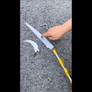 Bộ Dụng Cụ Gậy Sào Dài Tới 7M Gồm 9 món Tiện Lợi: Sào Khóa Vàng Vợt Quả Cưa Liềm Cắt Cành 4 Móc Chổi Quét Mạng Nhện