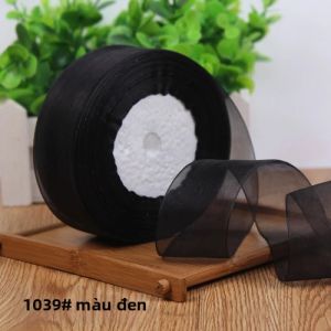 Trắng Trong Suốt Organza Ruy Băng 12/15/20/25/40 Mm Để Gói Quà Giáng Sinh Cho Tiệc Cưới Trang Trí 50 Yard