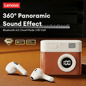 Lenovo | Lenovo LE218 Retro Bluetooth V6.0 Earphones High-Quality Noise Cancelling Sports Wireless Earbuds Half-In-Ear Long Battery Life