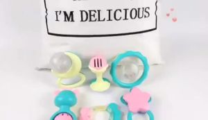 10 Pcs New Born Soft Teethers Rattels Toys Baby Accessories Teething Stick Music Rattle Toy