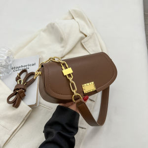 CKGR Trendy Small Saddlebag Womens Shoulder Bag Magnetic Clasp Closure Soft Leather Leisure Casual Style Unique Design