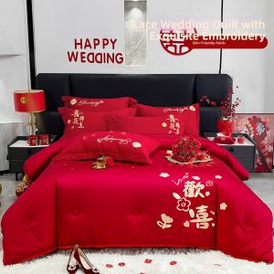 NAIYOUCHENG | Wedding Embroidery Double Comforter