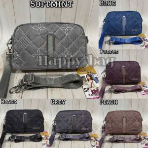 Pouch/Tas Selempang Wanita CHIBAO KANVAS BORDIR CB05282-N22 3Sleting  (2Tali)