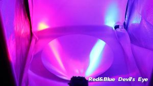 New Demon Eye Motorcycle Spotlight With Lens Yellow And White High And Low Beam Red And Blue Flashing Super Bright Spotlight Led Headlight