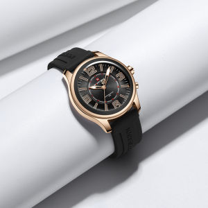 NAVIFORCE Original Lady Girls Quartz Watch Waterproof 30m Silicone Strap Luminous Pointer Silicone Strap Lightweight Women Outdoor Casual Fashion Watch NF9256L