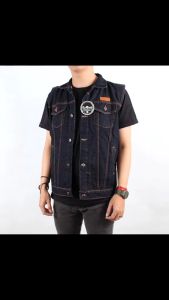 Jaket Rompi Motoran Rompi Jeans Gambar Pria Cowok Jaket Jeans Rompi Keren Rompi Denim Premium