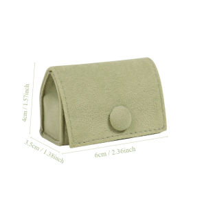 Portable Velvet Jewelry BoxMini Button Organizer Bag for Earring Ring Bracelet Ideal Gift for Wife Mom Daughter and Friend