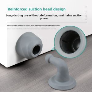 MONLEYTA | German Silicone Door Stop No Drilling Bathroom Special Strong Magnetic Anti Collision Fixed Floor Mount Door Holder