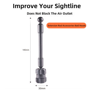 17mm Dual Ball Head Extension Rod Accessories for Car Phone Mount - Adjustable Bending Dual Ball