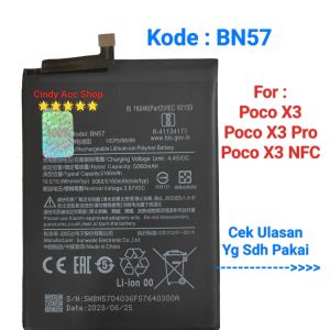 Baterai Batre Xiaomi Poco X3 NFC Poco X3 Pro BN57 Original Battery