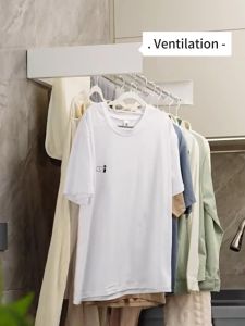 Ampaian baju Foldable Stainless Steel Clothes Drying Rack No Drill Clothes Hanger /Rak Penyidai Baju/Folding Towel Rack/Balcony Drying Rack  免打孔折叠不锈钢晒衣架