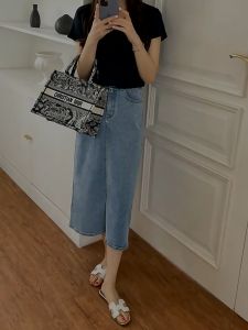 COD rok jeans wanita jumbo rok jeans belah tengah rok korean style rok jeans wanita panjang Cewek