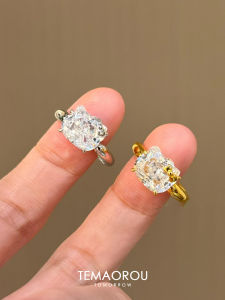 Original Cute KT Cat Large Particle Sparkling Diamond Ring Luxury Open Finger Ring Non-Fading Girls Accessory Fashion Jewelry