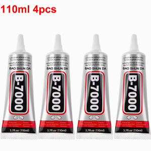 B7000Rhinestone Glue Clear 110mlStrong Transparent No Trace Jewelry Glue with Precision TipQuick Dry Multi-Purpose Adhesive for