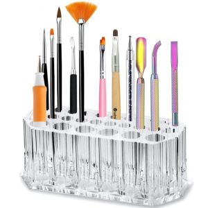 Hộp Đựng Cọ Móng Tay 26 Lỗ Bộ Dụng Cụ Làm Móng Đa Năng Hộp Đựng Cọ Trang Điểm - Giá Đỡ Đựng Đồ Bền Chắc Cho Dụng Cụ Làm Đẹp