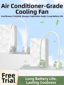 Portable Mini Neck Fan Summer New Arrival Long Battery Life Handheld Cooling Device Compact Size Hanging Neck Fan for Travel