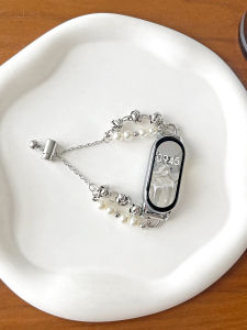 สายนาฬิกาผู้ชายแบบสายโลหะสำหรับ Xiaomi Band 9/8 สายนาฬิกาแบบสร้อยข้อมือแบบสร้างสรรค์สำหรับผู้หญิง สายนาฬิกาแบบอัจฉริยะสำหรับผู้ชาย