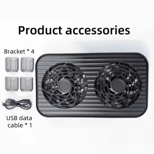 Warvank Z-X4 router/mini host radiator Silent dual fan USB interface design Heightened bracket Dual fan cooling base